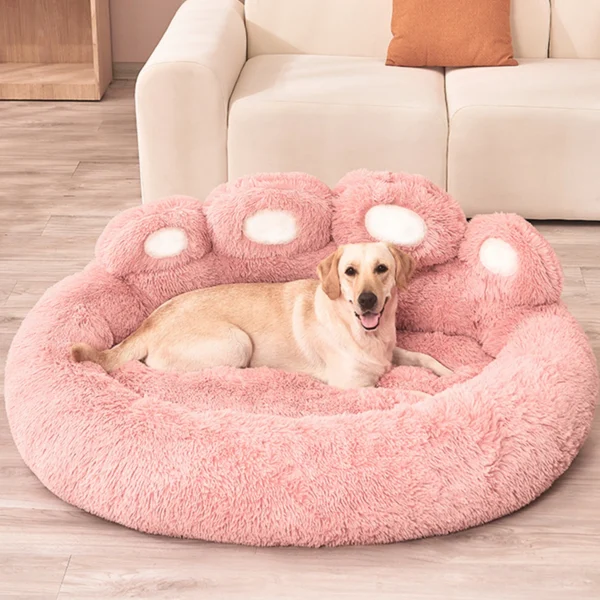 Fluffy Dog Bed Plush Kennel Accessories Pet Products Large Dogs Beds Bedding Sofa Basket Small Mat Cats Big Cushion Puppy Pets - Image 3