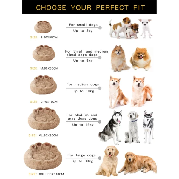 Fluffy Dog Bed Plush Kennel Accessories Pet Products Large Dogs Beds Bedding Sofa Basket Small Mat Cats Big Cushion Puppy Pets - Image 6