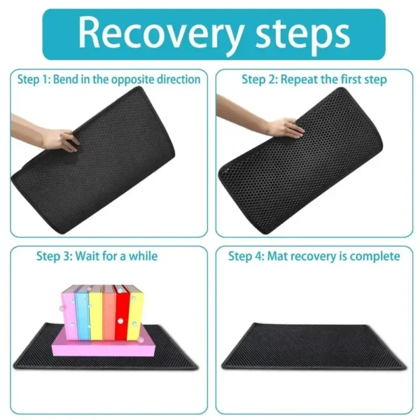 Cat Litter Mat Non Slip Big Pet Litter Box Filter Mat Double Layer Wear Resistant Waterproof Cat Litter Mat Pet Clean Supplies - Image 6