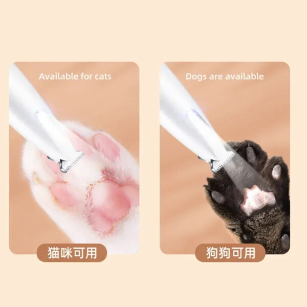 New Dog Paw Trimmer with LED Light Fully Waterproof Pet Hair Trimmer with LED Display Dog Clippers for Grooming 18mm Widen Blade - Image 3