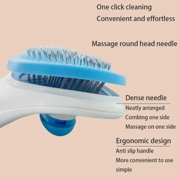 Pet Dog Hair Brush Cat Comb Pet Hair Remover Brush for Dogs Cats Puppy Kitten Grooming Tools Dogs Accessories Pet Supplies - Image 3