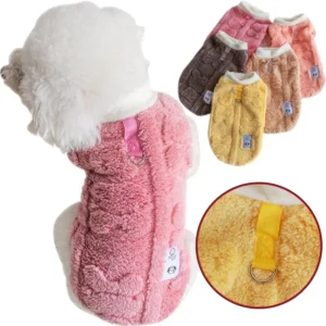 Soft fleece winter pullover sweater for small dogs and kittens, warm and cozy pet apparel ideal for chihuahuas and bulldogs