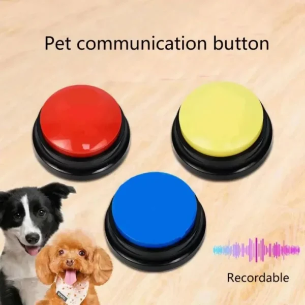 Botones de comunicación para perros, botón de grabación de voz para entrenamiento de mascotas, zumbador, 30 segundos de reproducción de registros, regalo divertido para hablar, 8 Uds. - Image 4